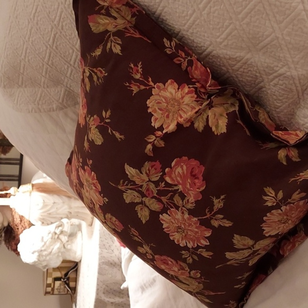 Ralph Lauren Green Label Cotswold Cottage Chocolate Brown Pillow Cover 19"x19